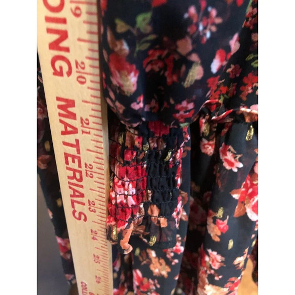 CE CE FLORAL DRESS XS SMOCKED LINED FLIRTY FLOW - Picture 9 of 11